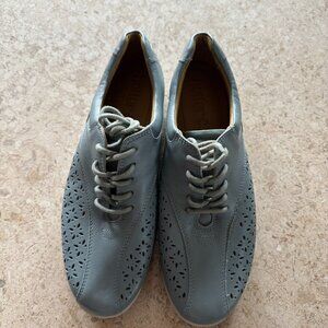 Hotter Tone Laced Comfort Shoes Perforated Detail Leather Women’s 9.5 Extra Wide